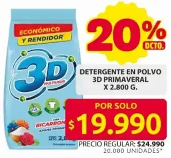 Ara 3d primaveral detergente en polvo oferta