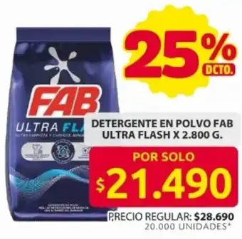 Ara Fab ultra flash detergente en polvo oferta