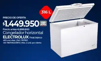 Olímpica Electrolux congelador horizontal frost blanco oferta