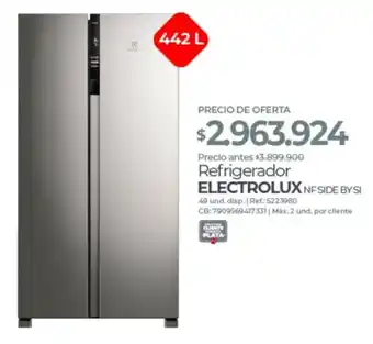 Olímpica Electrolux refrigerador side by side oferta