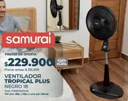 Olímpica Samurai ventilador tropical plus negro 18 oferta