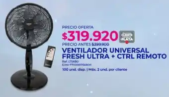 Olímpica Ventilador universal fresh ultra + ctrl remoto oferta