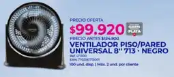 Olímpica Ventilador piso/pared universal 8'' 713 · negro oferta