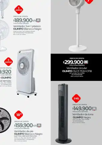 Olímpica Olimpo ventilador de torre negro oferta