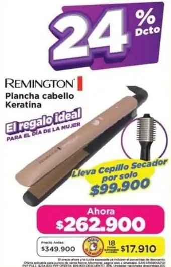 Alkomprar Remington plancha cabello keratina oferta