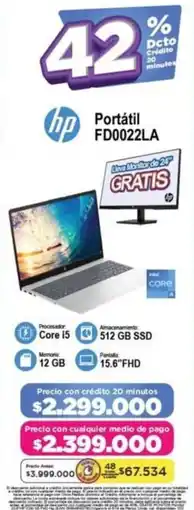 Alkomprar Hp portátil FD0022LA oferta