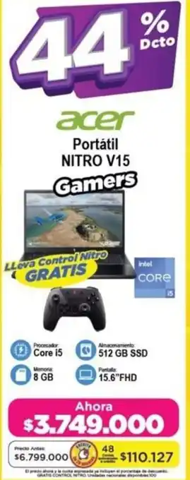 Alkomprar Acer portátil nitro v15 oferta