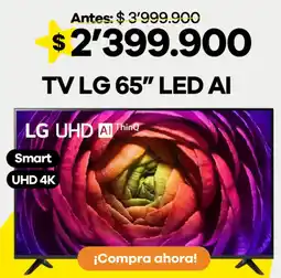 Éxito Lg tv led 65" oferta