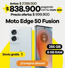 Éxito Moto edge 50 fusion oferta