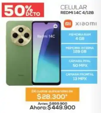 Agaval Redmi celular 14C 4/128 oferta