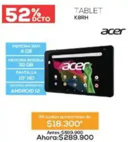 Agaval Acer tablet k8rh oferta