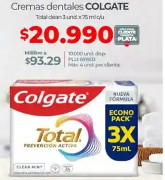 Olímpica Colgate cremas dentales oferta