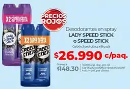 Olímpica Lady speed stick o speed stick desodorantes en spray oferta