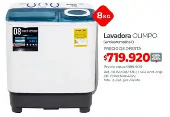 Olímpica Olimpo lavadora semiautomática B oferta