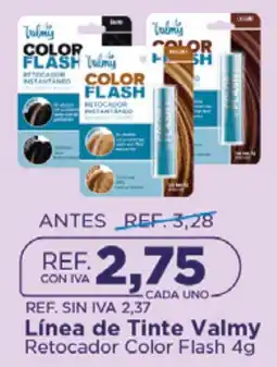 FarmaTodo Línea de tinte valmy retocador color flash oferta