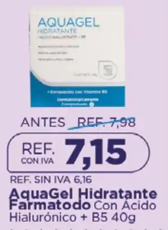 FarmaTodo Aquagel hidratante farmatodo con acido hialurónico + B5 oferta