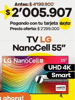 Éxito Lg tv nanocell 55" oferta