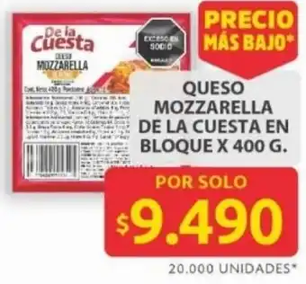 Ara Queso mozzarella de la cuesta en bloque oferta