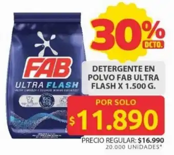 Ara Fab ultra flash detergente en polvo oferta