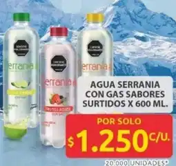 Ara Agua serrania con gas sabores surtidos oferta