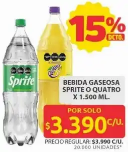 Ara Bebida gaseosa sprite o quatro oferta