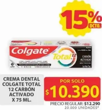 Ara Crema dental colgate total 12 carbón activado oferta