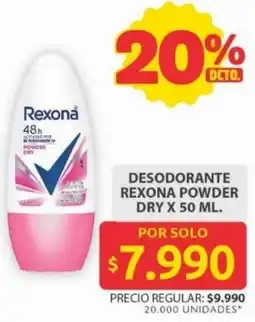 Ara Rexona desodorante powder dry oferta