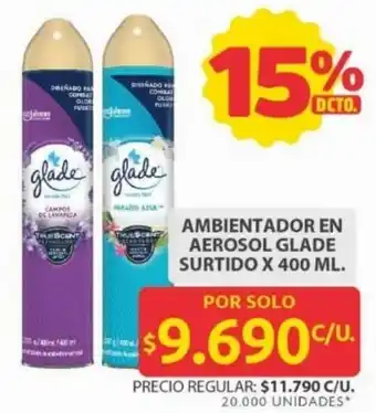 Ara Ambientador en aerosol glade surtido oferta