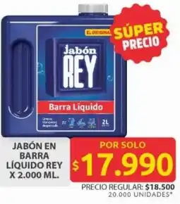 Ara Jabón rey en barra líquido oferta