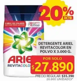 Ara Ariel detergente revitacolor en polvo oferta