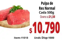 MercaTodo Pulpa de res normal cada oferta