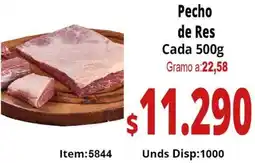 MercaTodo Pecho de res cada oferta