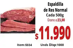 MercaTodo Espaldilla de res normal cada oferta