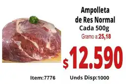 MercaTodo Ampolleta de res normal cada oferta