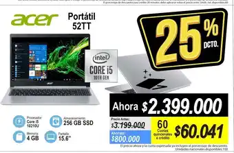 Alkomprar Acer - Portatil 52TT oferta