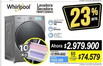 Alkomprar Whirlpool - Lavadora Secadora 7MWFC5090KC oferta