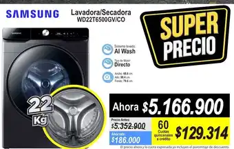 Alkomprar Samsung - Lavadora/Secadora WD22T6500GV/CO oferta