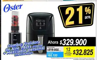 Alkomprar Oster - Combo: Freidora de Aire 1.8Lts + Mezclador personal oferta