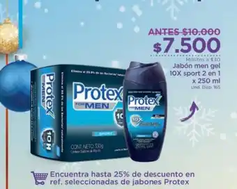 FarmaTodo Jabon men gel 10x sport 2 en 1 x 250 ml oferta