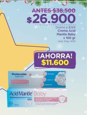 FarmaTodo Crema Acid Mantle Baby x 100gr oferta