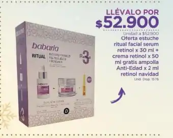 FarmaTodo oferta estuche retinol x 30 ml + crema retinol x 50 ml gratis ampolla Anti-Edad x 2 ml retinol navidad oferta