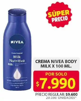 Ara Nivea crema body milk oferta