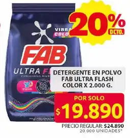 Ara Fab ultra flash color detergente en polvo oferta