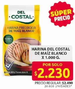 Ara Del costal harina de maíz blanco oferta