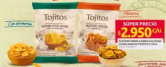 Ara Tojitos plátano verde casero o plátano casero maduro oferta