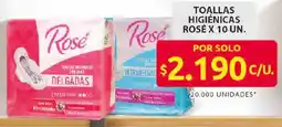 Ara Rosé toallas higiénicas oferta