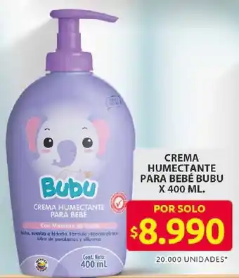 Ara Bubu crema humectante para bebé oferta