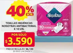 Ara Nosotras toallas higiénicas antibacterial oferta