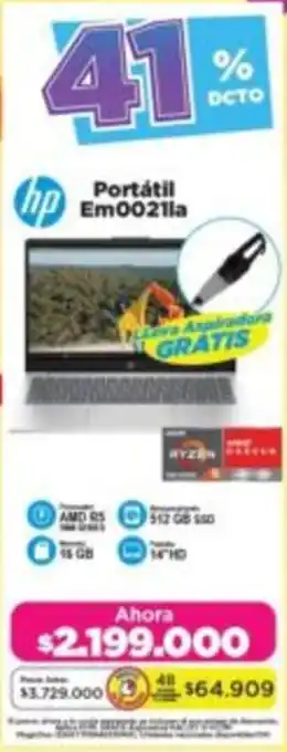 Alkomprar HP Portátil Em0021la oferta