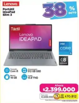 Alkomprar Lenovo portátil ideapad slim 3 oferta
